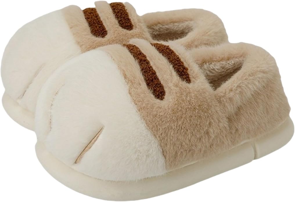 Keith & Martha Soft-Stitched Cat Paw Slippers