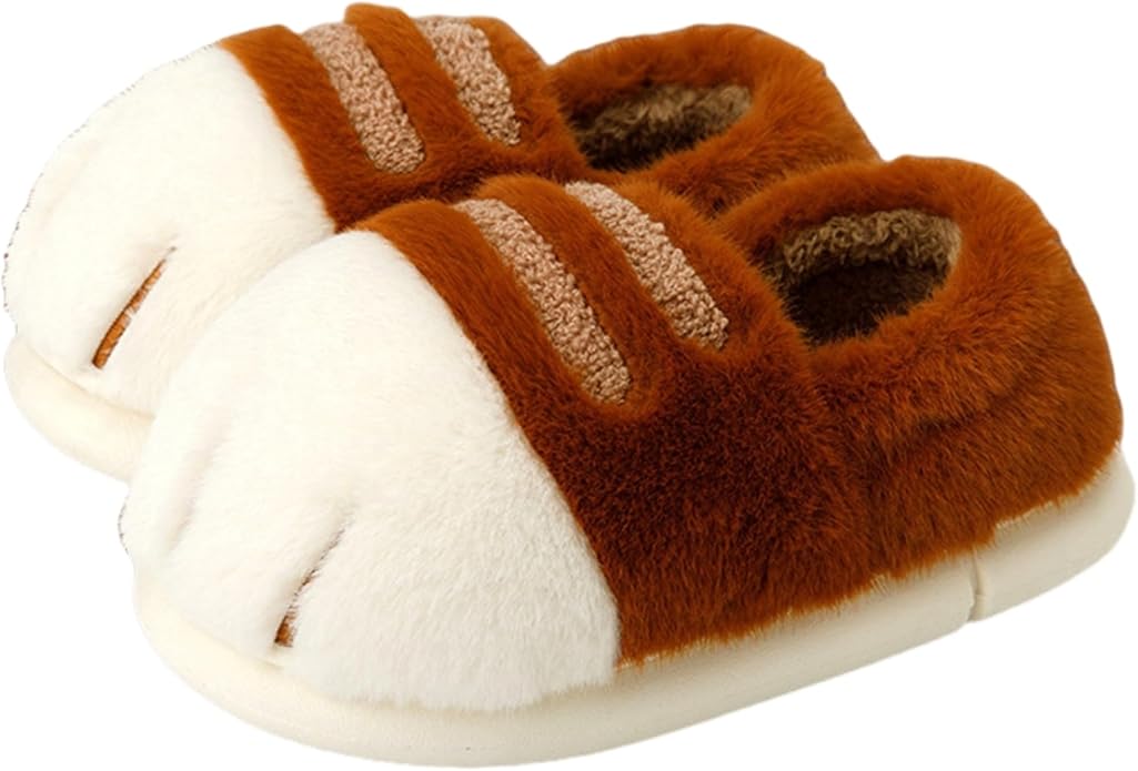 Keith & Martha Soft-Stitched Cat Paw Slippers